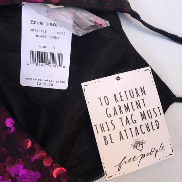 Free People Garment Pink Sequins w/ Sheer Overlap - Picture 8 of 8